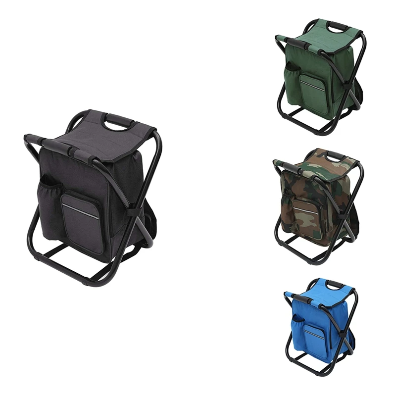 

Folding Camping Chair Fishing Tackle Bag With Seat Heavy Duty Backpack Chair Rucksack Seat Bag Fishing Stool