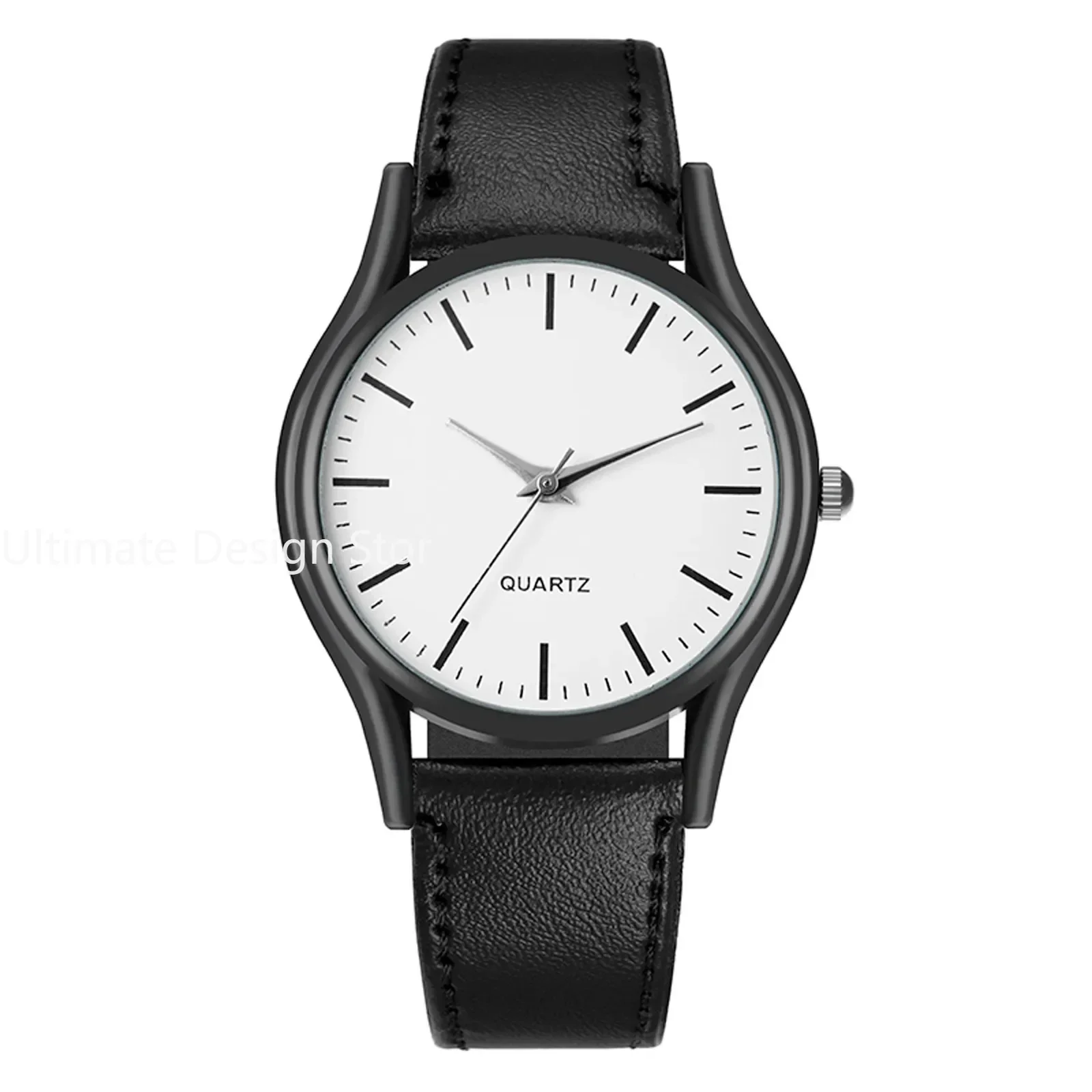 Montres-bracelets à quartz avec bracelet en cuir pour couples, plusieurs couleurs, mode minimaliste, cadeau pour les proches, nouveau