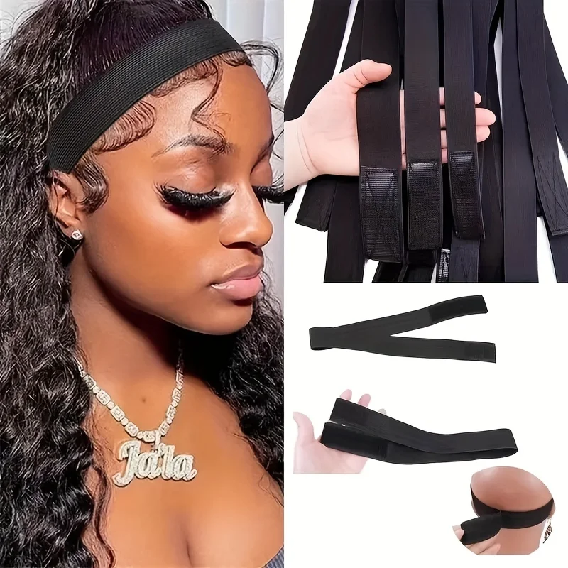 Headband for Closure&Frontal Wigs Adjustable Elastic Lace Melting Band for Wig Edges Laying Elastic Band Hair Wig Accessories