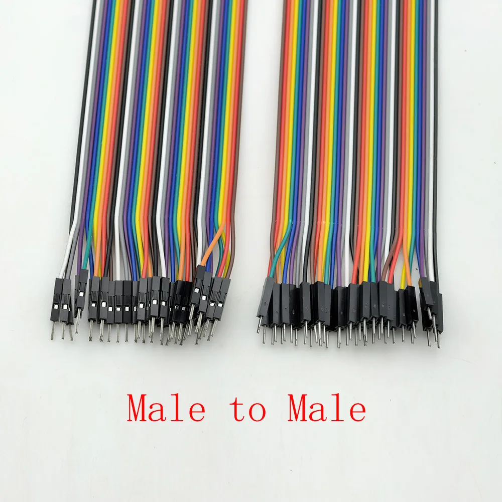 Breadboard Jumper Wire 40Pin Male to Male, Male to Female, Female to Female 2.54mm Connector Ribbon Cable for Dupont Arduino DIY