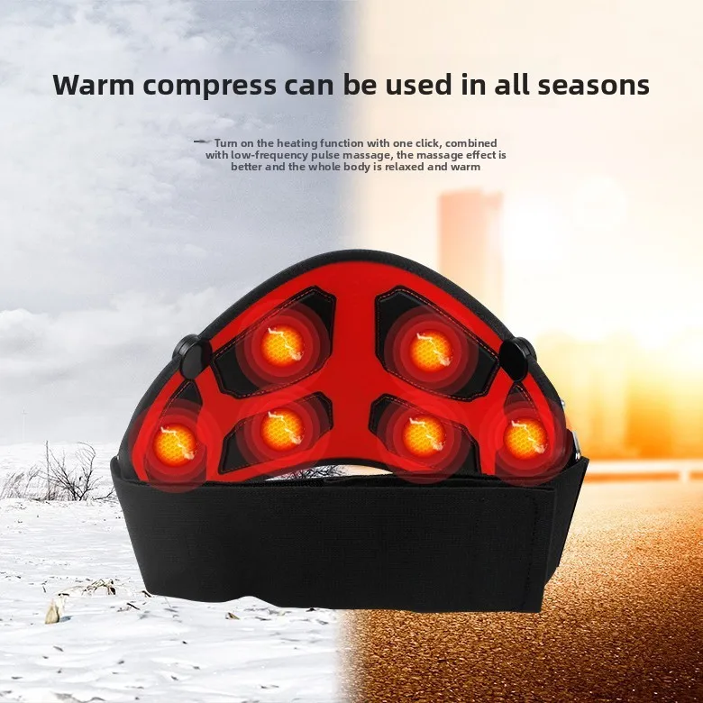 EMS Abdominal Trainer Body Massager Rechargeable Heating Belt Timing Control Muscle Relaxation Fat Burning Wireless Waist