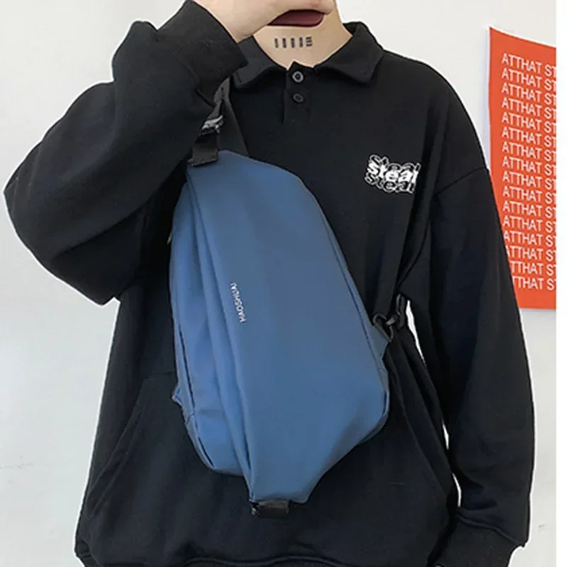 Mannen Nylon Enkele Schouder Rugzak Rugzak Knapzak Tassen Waterdichte Mannelijke Mode Cross Body Sling Messenger Borst Pak Tas