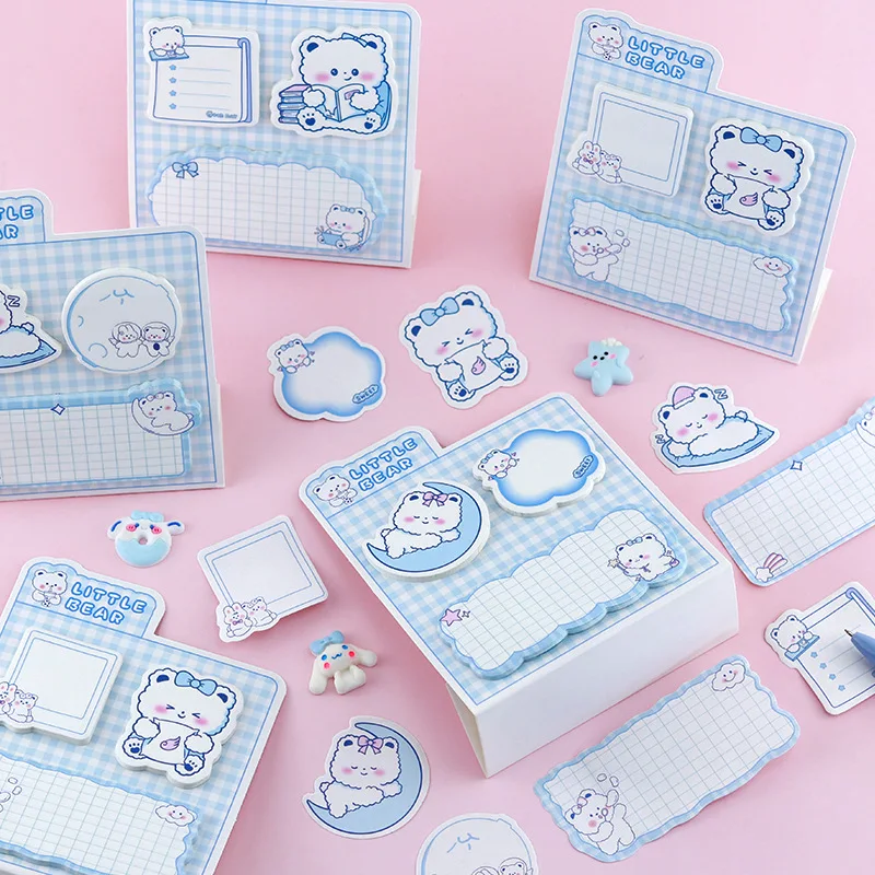 Kawai Stationery Vitality Bear Treasure Note Agents Become Sweet Soft Cute Face Super Healing Inspiration Marking Key Learning