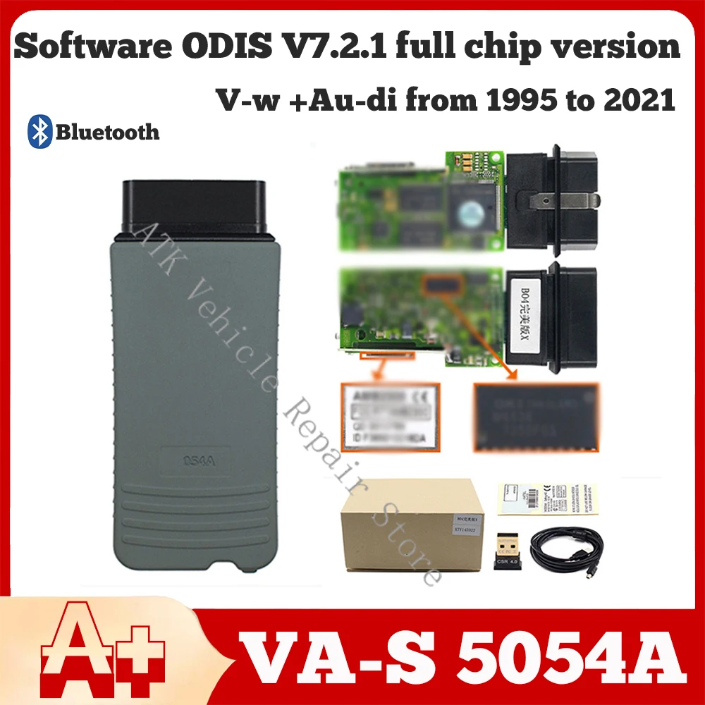 OBD2 automatic diagnostic tool 5054A v7.2.1 Bluetooth compatible AMB2300 5054 fully supports UDS 6154 chip WiFi 7.2.1 6154A best