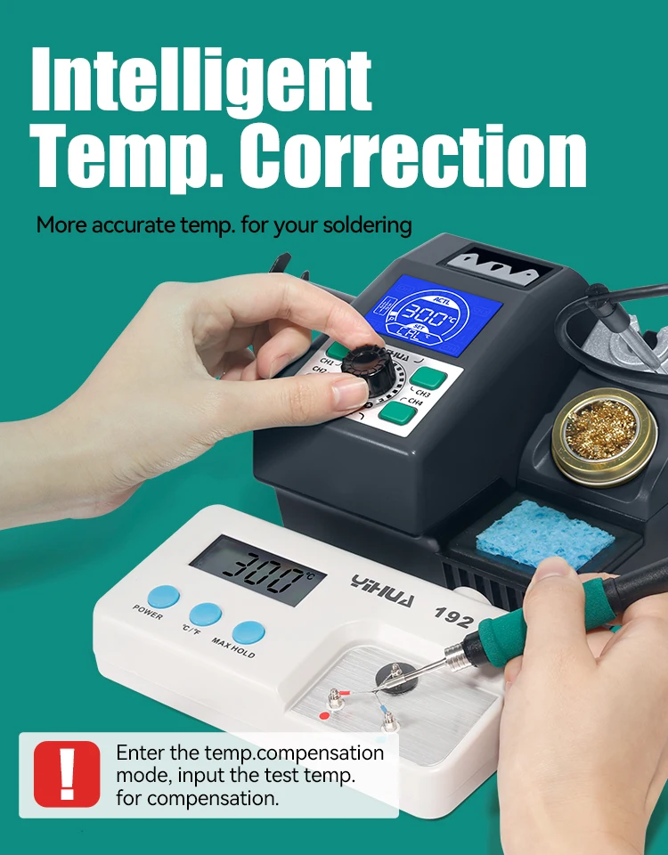 YIHUA 982 Repaid Heating Soldering Iron Staion Compatibled C210 Solder Iron Handle Electronic Welding Rework Station