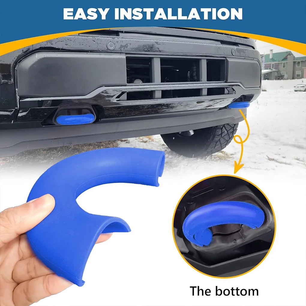 

2pcs Tow Hooks Covers Tow Hooks Cover For F150 Accessories 04-25 For 17-21 Tun-dra Easy To Carry