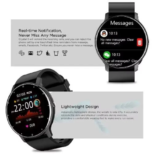 Imagen 2 del producto 2025 ZL02 reloj inteligente para mujer pantalla completamente táctil reloj deportivo IP67 impermeable Bluetooth para Android iOS reloj inteligente femenino