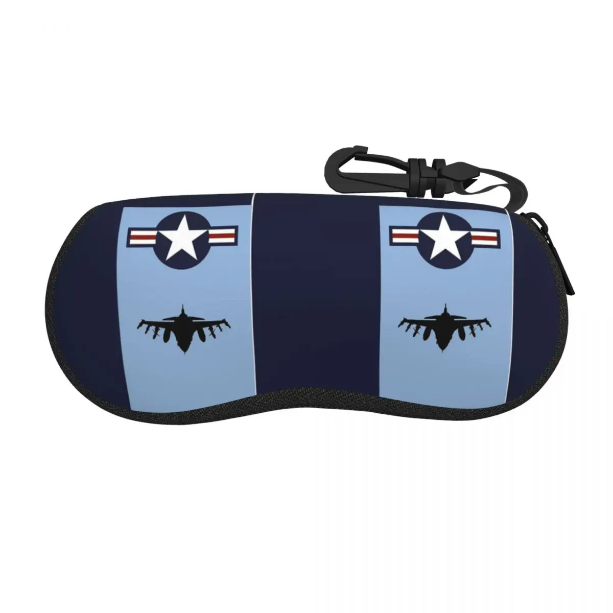 US Air Force Military F16 Aircraft Design Shell Glasses Case Protector Sunglasses Box Women Men Soft Eyeglasses Bag Pouch