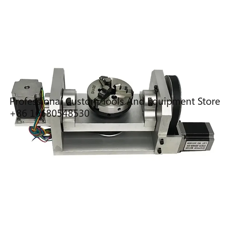 YsLYCNC Rotation Axis 5th Axis With Chuck With Table 57 Two Phase 3A Stepper Motor Control for CNC Router Machine