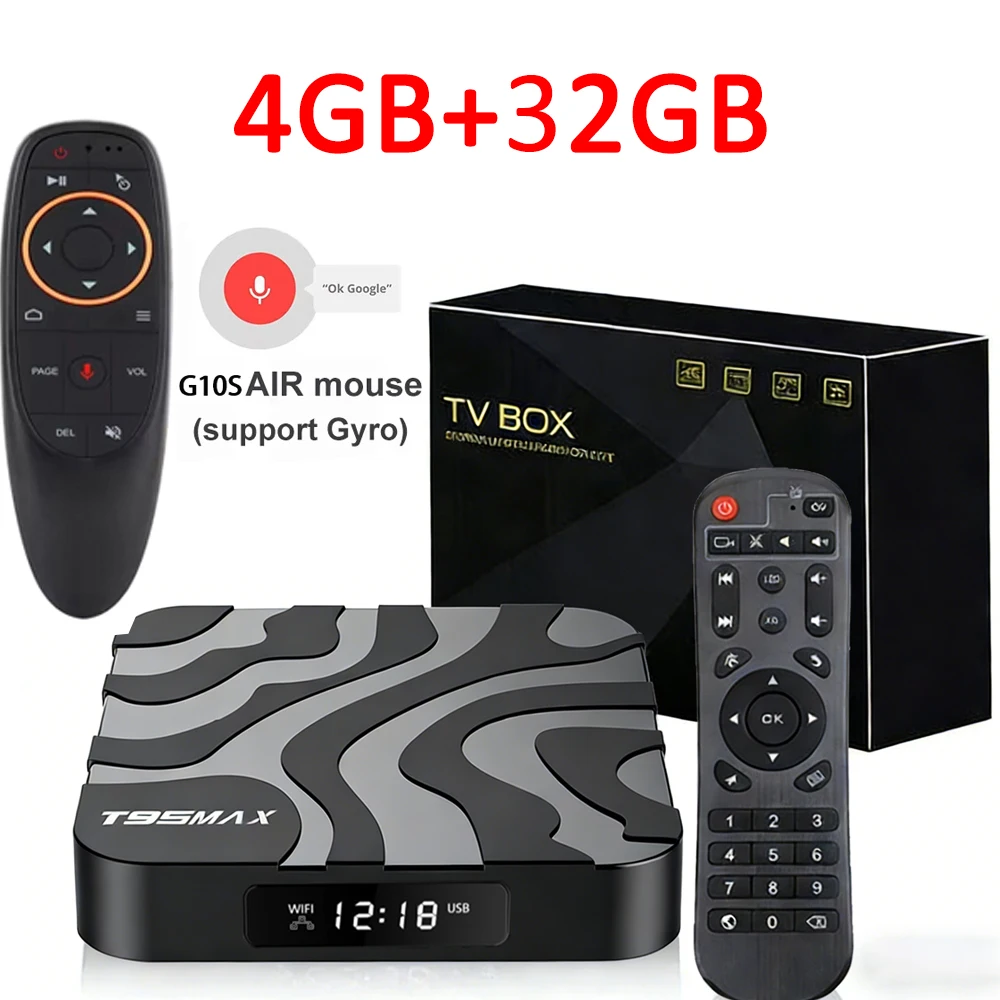 Android 16 T95Max Smart Home Theater TV Box Allwinner H618 Dual Wifi 8GB RAM 256GB ROM BT5.4 Netflix Google 4K 8K HD Set Top Box