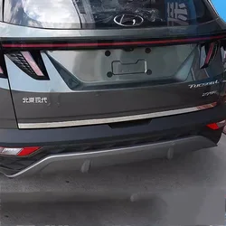 Rear Tail Door Strip Tailgate Trunk Trim Sticker Cover Stainless Steel Car Styling For Hyundai Tucson 2021 2022 2023 2024