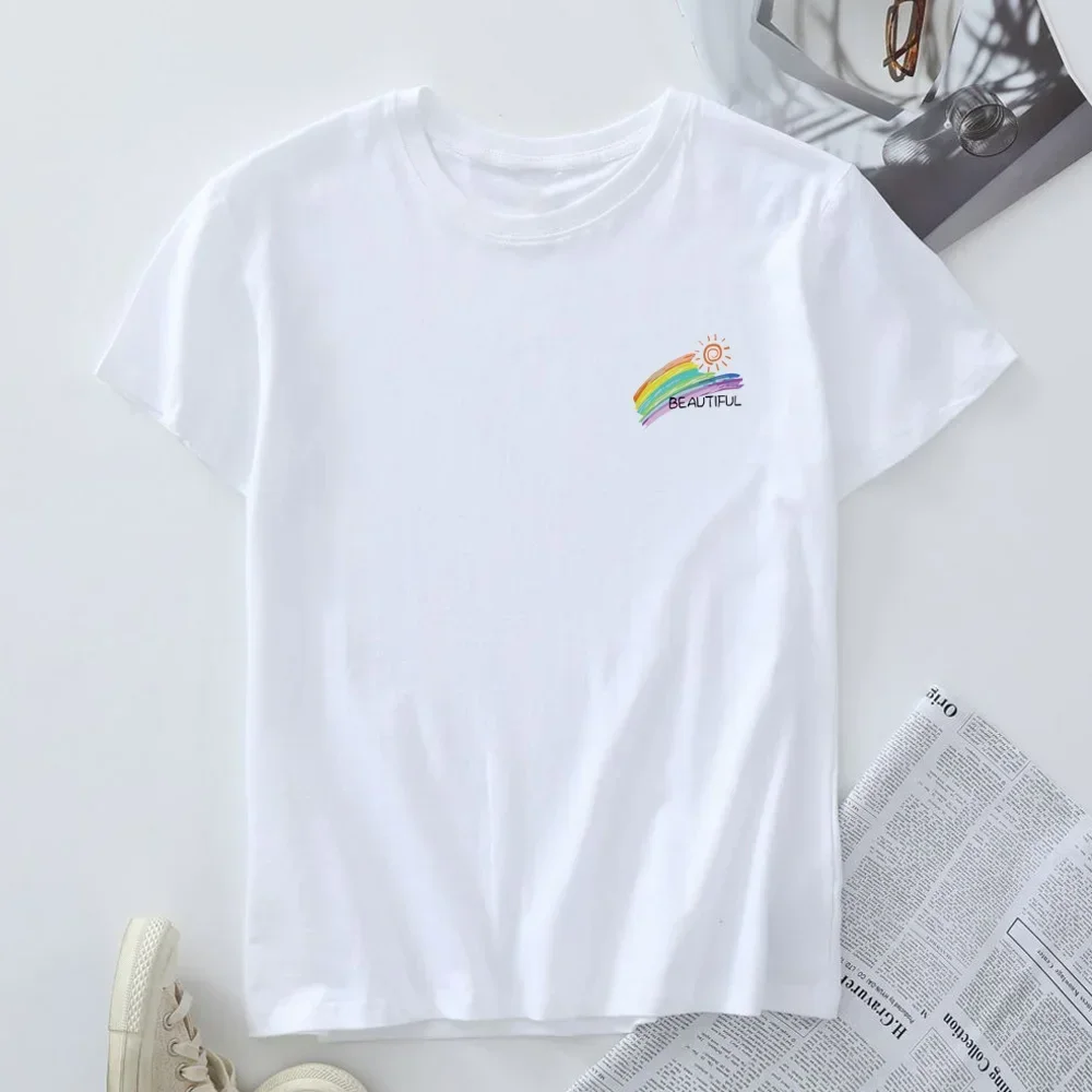 Camiseta de talla grande para mujer, camisetas 100% de algodón de manga corta, camisetas de verano para mujer, ropa para mujer, camiseta para mujer, nuevas camisetas gráficas