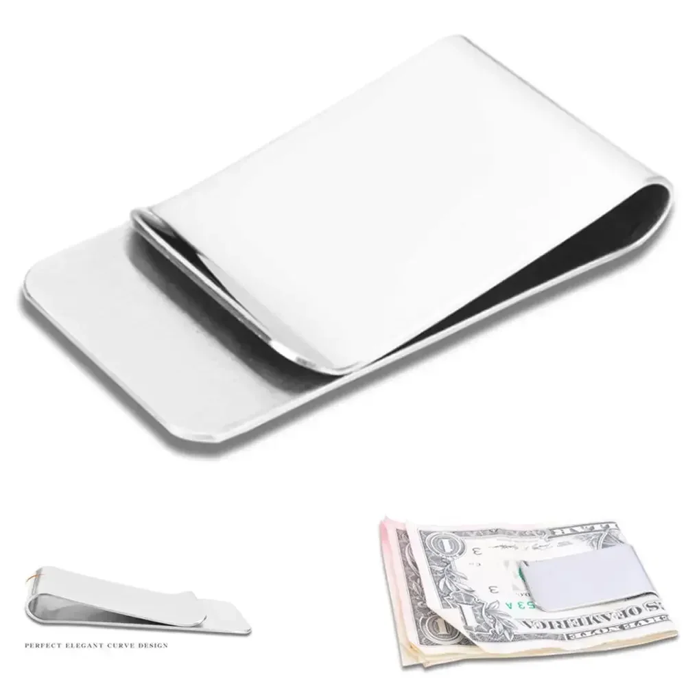 Stainless Steel Metal Money Clip Creative Banknote Clip Belt Clip Personality Bookmark Clips Wallet Ticket Folder