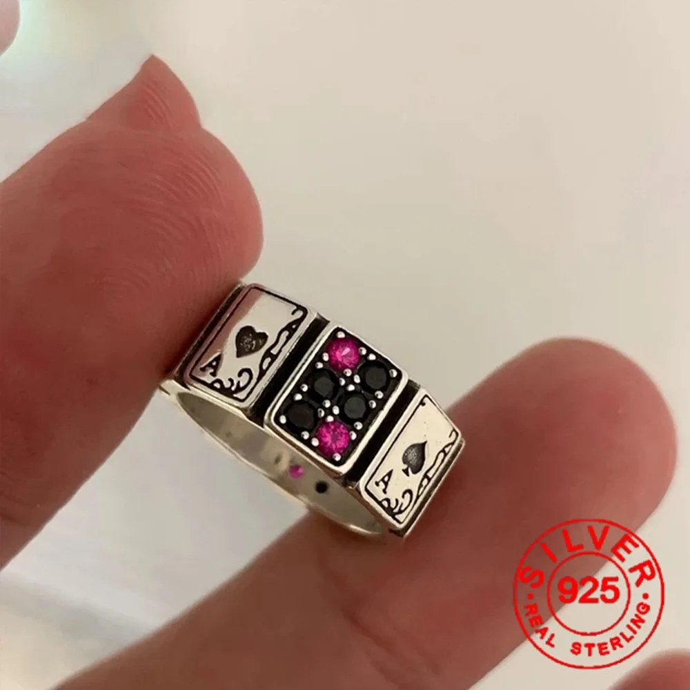 New Design Playing Cards Open Cuff Finger Rings for Women Girl Fashion Vintage Jewelry Gift Party кольцо женское