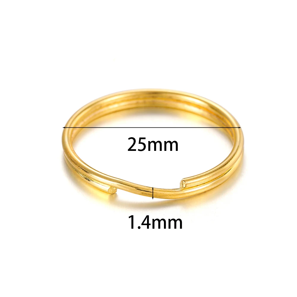 Porte-clés rond en métal, motif ondulé, connecteur ster corrigé pour sac pendentif, bijoux de bricolage, artisanat exécutif, 20 pièces, lot de 50 pièces