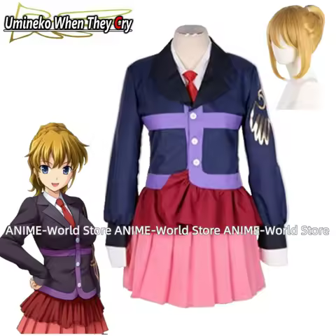《Custom Size》Anime Umineko: When They Cry Jessica Cosplay Costume Any Size Wig