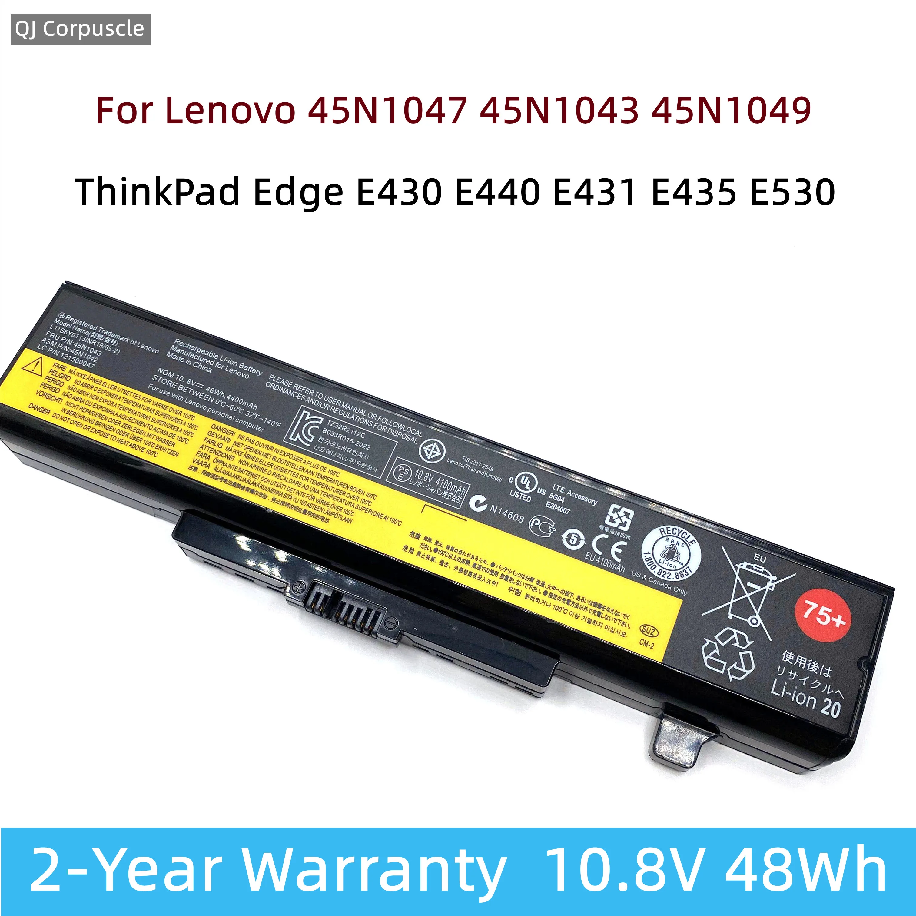 Imagem -01 - Bateria do Portátil para Lenovo Thinkpad Borda Novo Original 45n1047 45n1043 E430 E440 E431 E435 E530 E531 E535 E540 E430c E545 E49 V480 bateria do portatil para lenovo thinkpad borda novo original 45n1047 45n1043 e430 e440 e431 e435 e530 e531 e535 e540 e430c e545 e49 v480 01