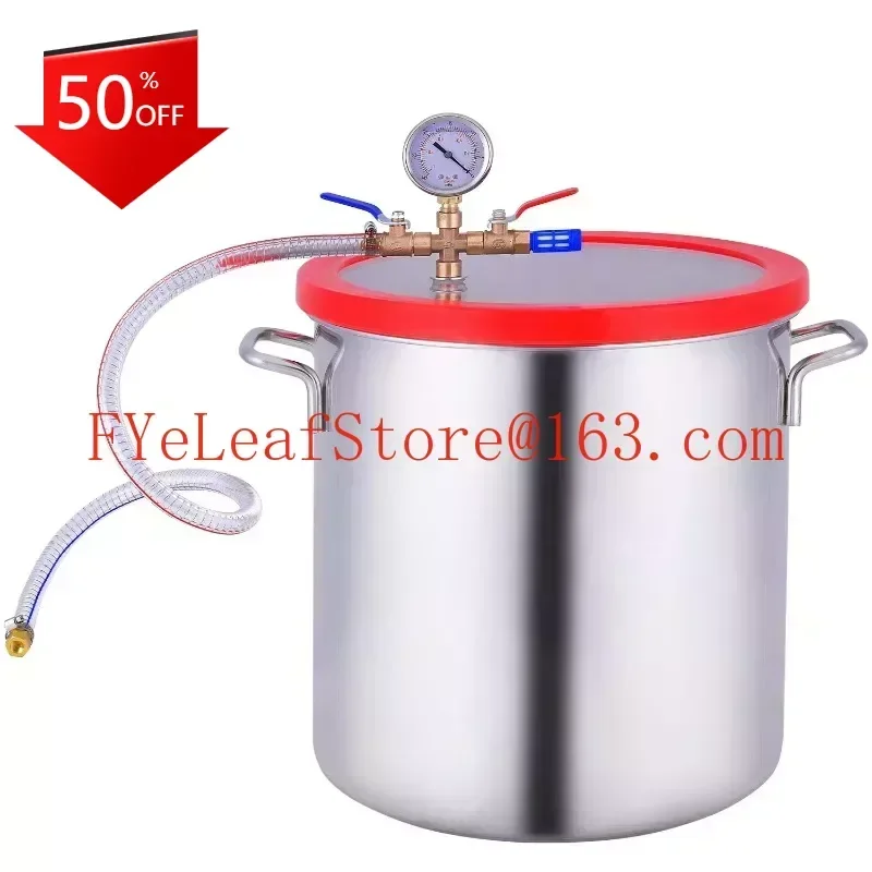 

Stainless Steel Vacuum Degassing Chamber Vacuum Defoaming Barrel Glass Lid Heat Treated Silicone Lid Gasket