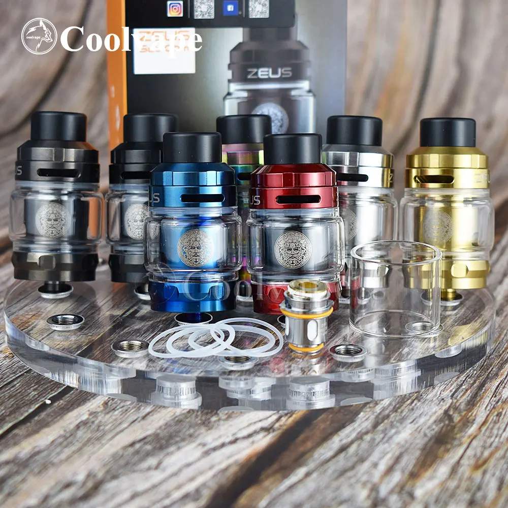 ZEUS Sub OHM TANK RTA 2มล./5มล. เครื่องฉีดน้ำ Zeus Mesh COIL เครื่องฉีดเวปบุหรี่ไฟฟ้าแบบตาข่ายเข้ากับเครื่องฉีดน้ำแบบคอยล์ตาข่ายเทียบกับ KYLIN V3 RTA