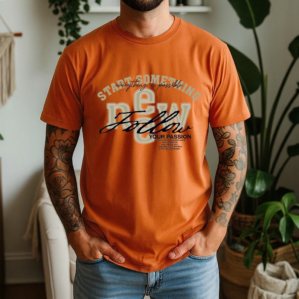 Mens 100% Cotton T Shirt Start - đánh giá và giá Vintage Fashion Font