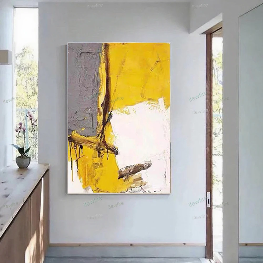 

100% Hand-Painted Oil Painting Abstract Woods Landscape Canvas Painting Frameless Wall Art Living Room Home Decoration Supplies
