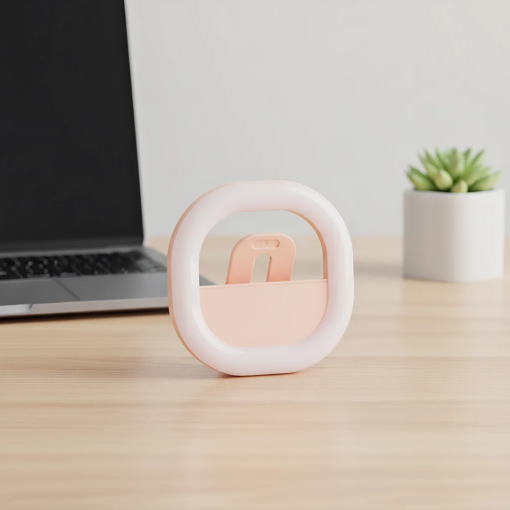 

Mobile Phone Fill Light LED Ring Light Selfie Lamp Adjustable Brightness Clip On Laptop Cell Phone USB Rechargeable Round Light