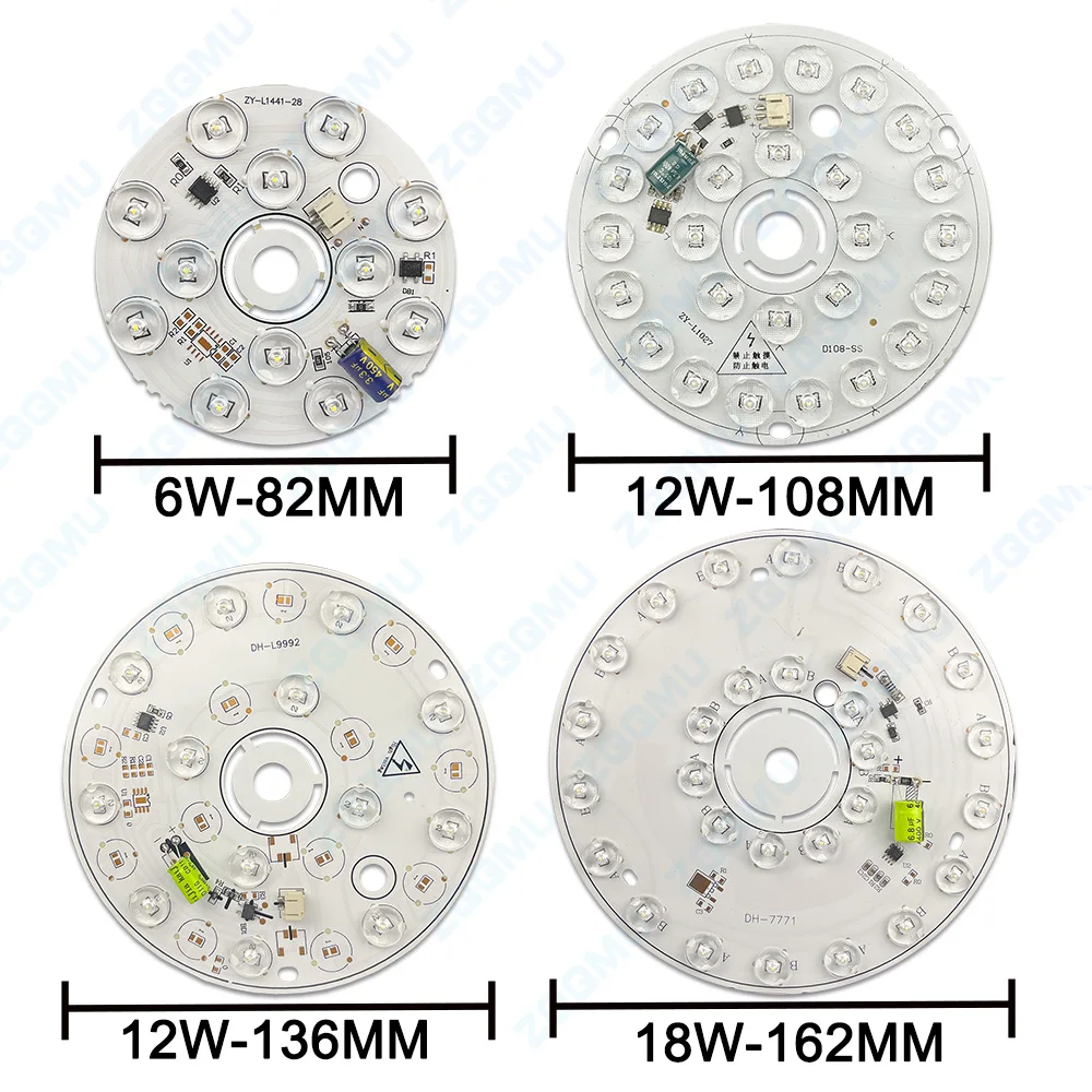 LED Chip 6W 12W 18W No Driver Required AC 220V-240V SMD 2835 Cool And Warm White Round Lamp Beads For Light Bulb Spotlight