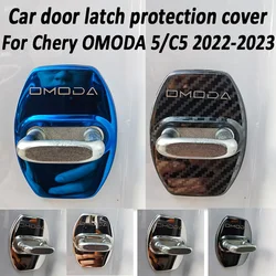 For Chery OMODA 5 C5 2023 2022 PHEV Accessories Auto Car Door Lock Protect Cover Emblems Case Stainless Steel Decoration