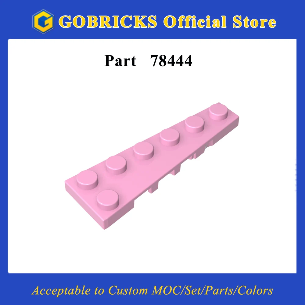 

Gobricks 1 Pcs MOC Wedge Plate 6 x 2 Right Bricks Compatible With 78444 Model Building Blocks Parts Kids DIY Assembles Toys Gift