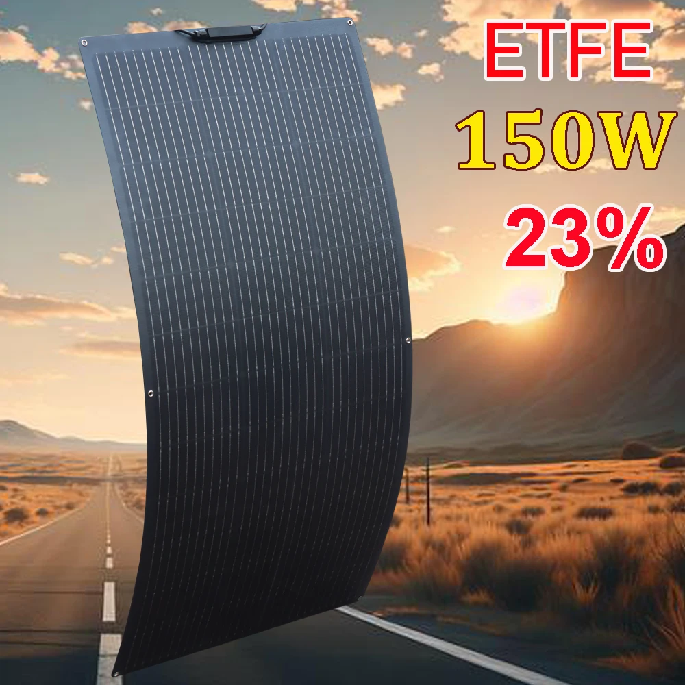 12 فولت الألواح الشمسية ETFE PET 150 واط 140 واط 120 واط 100 واط 95 واط 80 واط مرنة الضوئية لوحة 12 فولت شاحن بطارية العربة RV سقف وحدة الطاقة الشمسية