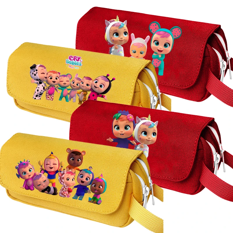 

Crying Babies Figure Big Pencil Case Girls Kawaii Anime Pencil Pouch Students Cartoon Pen Bag Cute Stationery Case Birthday Gift