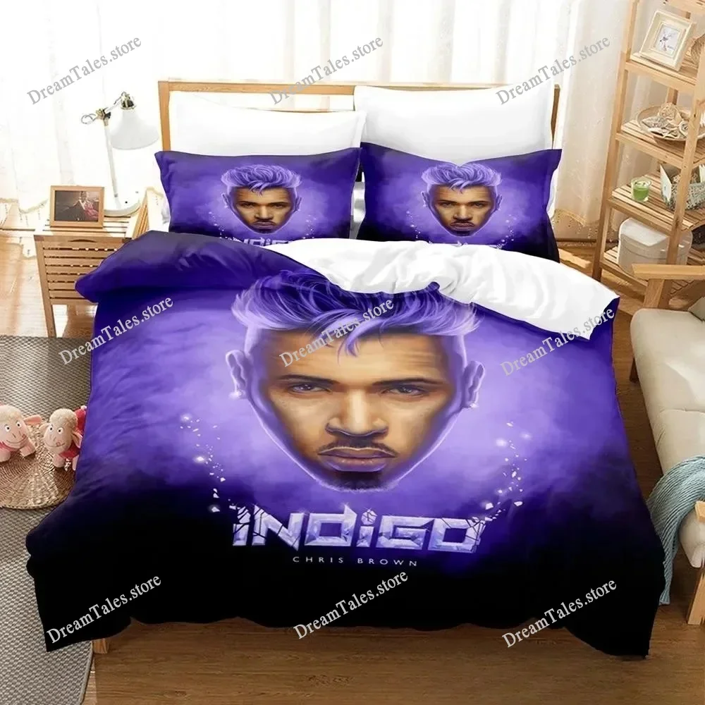 3D Print B-Chris Brown Bedding Set Single Twin Full Queen King Size Bed Set Adult Kid Bedroom Duvet cover Sets 5