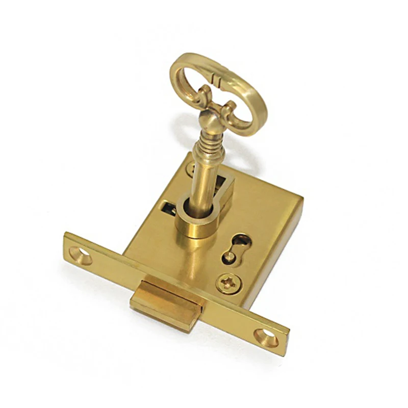 European 20PCS Antique Pure Brass Drawer Cabinet Locks Cupboard Locker File Cabinet Locks Hidden Wood Furniture Lock+Key