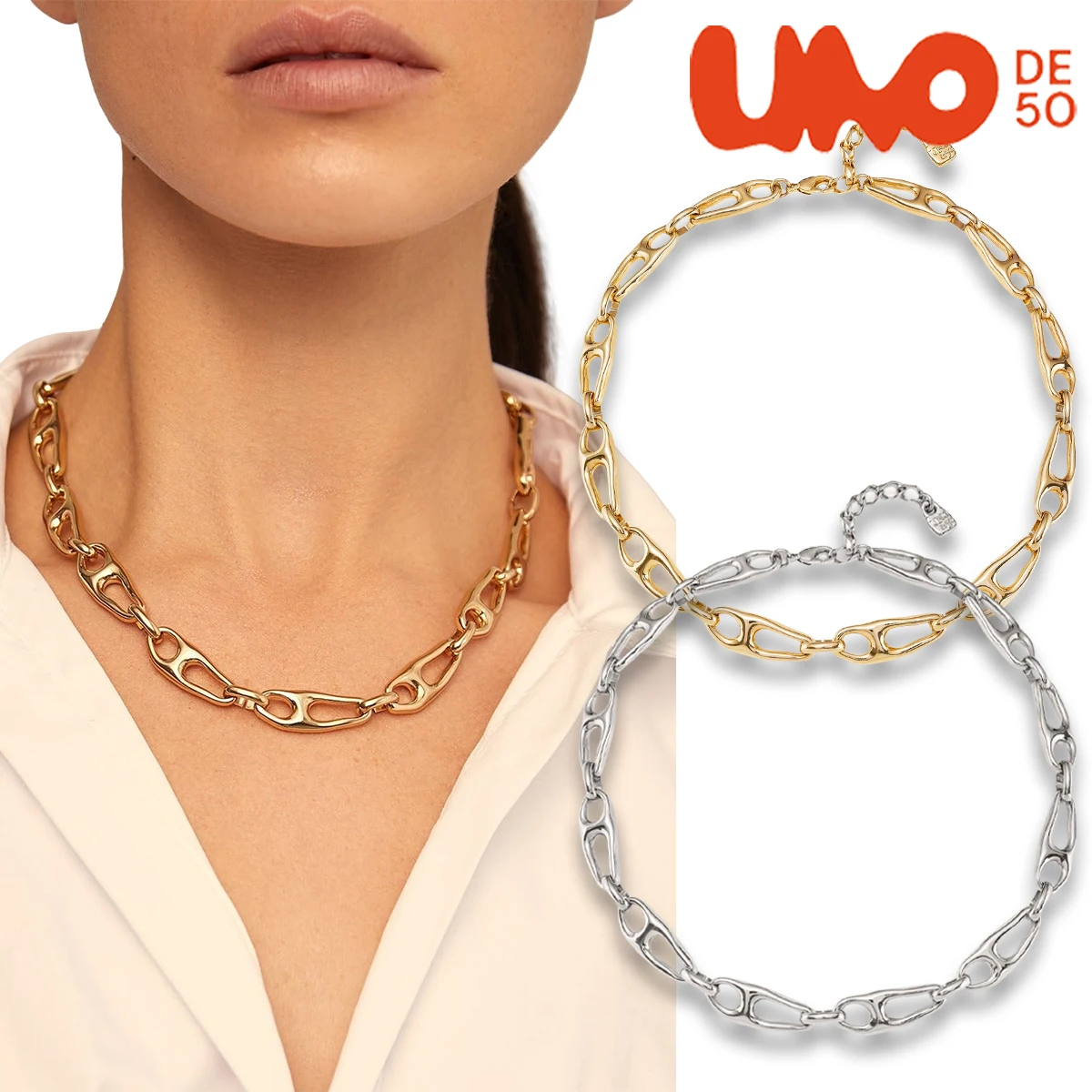 

UNODE50 ожерелье Нишевая модная брендовая цепочка на ключицу с преувеличенной индивидуальностью, легкая роскошь и универсальная