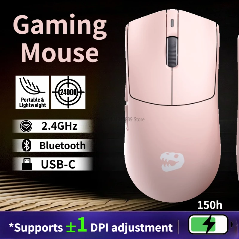 Ratón inalámbrico para videojuegos, configuración de ratón para ordenador portátil, Netbook, PC para juegos, ordenador y oficina, rendimiento cerca de Paw3395