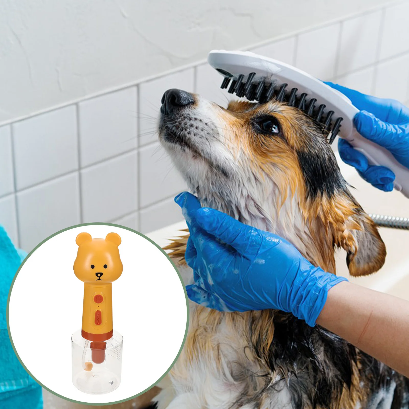 

Pet Bath Bubble Machine Rechargeable Automatic Foam Maker Quick Foam Generator Portable Shampoo Dispenser Handheld for Dogs Cats