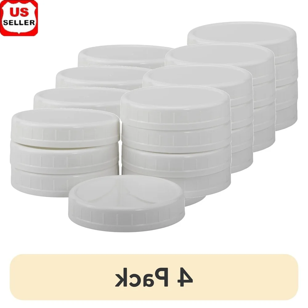 

8-компонентные крышки для банок Mason с широким горлышком, не содержащие бисфенола А, многоразовые завинчивающиеся крышки для консервирования, можно мыть в посудомоечной машине