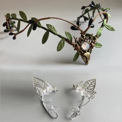 Elf Crown minimalista Woodland Tiara Deer Antlers Elven copricapo Festival Boho Wedding Bride Fairy Costume Circlet Renaissance