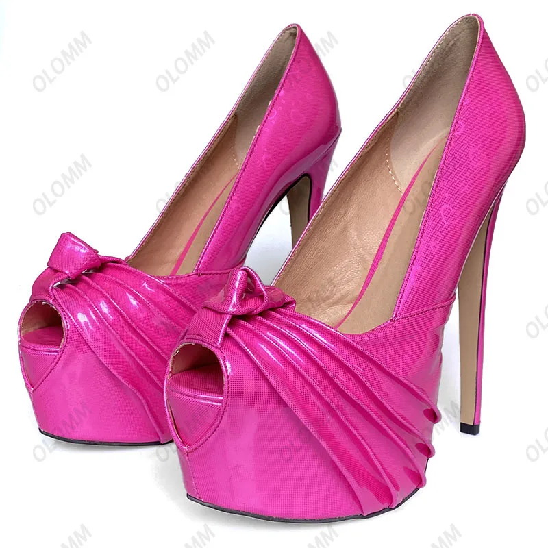 Olomm النساء لامعة مضخات مثير رقيقة عالية الكعب مضخات سحر اللمحة تو رائع الذهب الشمبانيا الفضة أحذية الحفلات النساء الولايات المتحدة حجم 5-20 #6