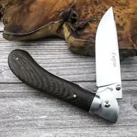 Russian Outdoors Wood Handle Folding Knife 440C Satin Blade Self Defense Fishing Hunting Survival Military EDC Knives