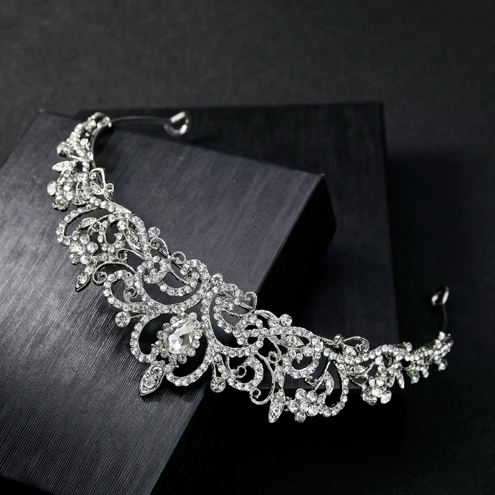 

Crown Hair Accessory Bridal Wedding Baroque Crystal Headwear Rhinestones Princess Durable Fashion Unique Elegant Design