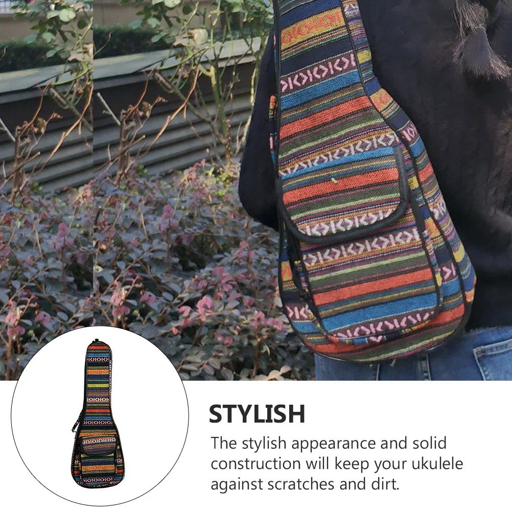 

1Pcs Ukulele Storage Pouch for 23 Inch Ukulele Durable Lightweight Carrying Bag with Zipper Adjustable Shoulder Straps Portable