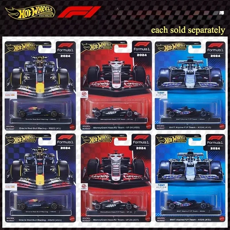 Original Hot Wheels Premium 1/64 F1 ORACLERED BULL RACING RB20 HotWheels Miniatures Model Car Hoteelws Diecast Hotweheel HRV11