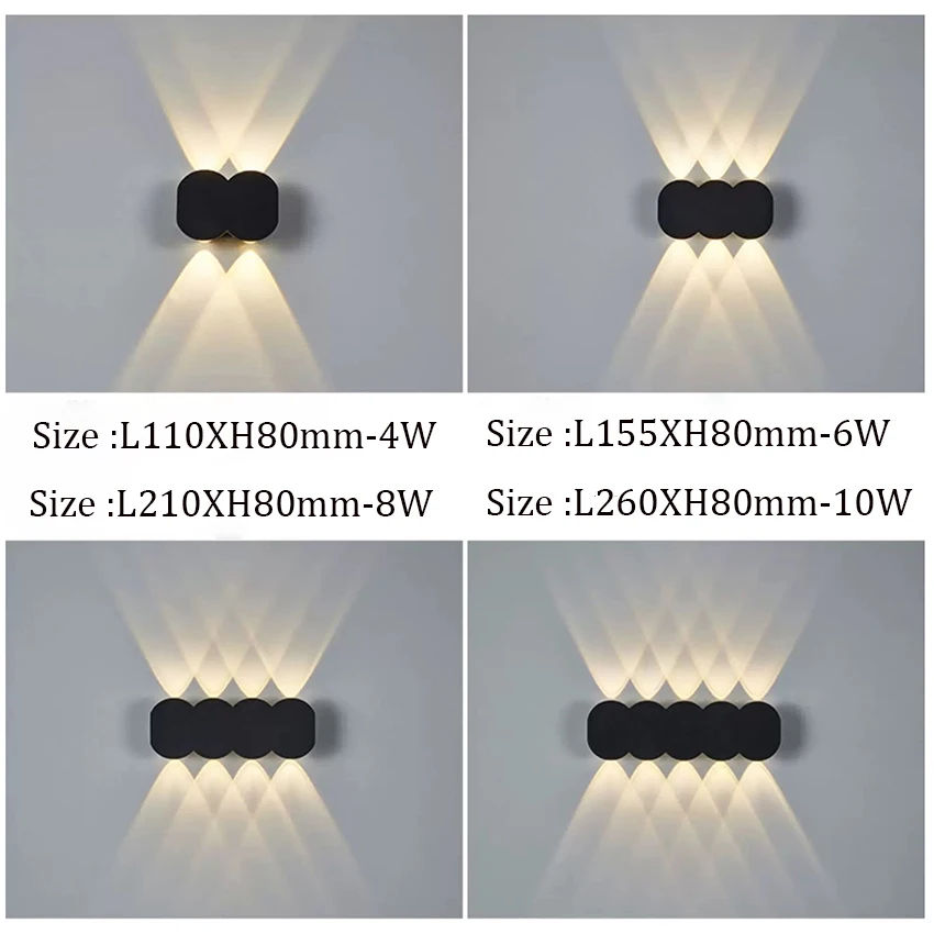 Luces LED de pared para exteriores, luces de lavado de pared, impermeables, para exteriores, Villa, patios, balcón, columnas de Hotel, escaleras, lámparas de pared