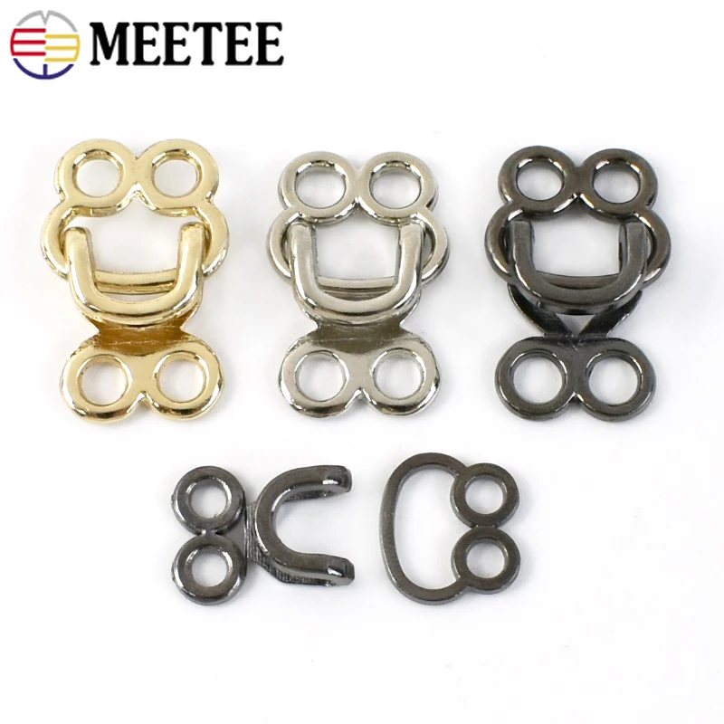 

10/20/50Pcs Meetee 18/23/27mm Metal Garment Hook Pants Skirts Collar Clasp Invisible Hidden Button Buckle DIY Sewing Accessories