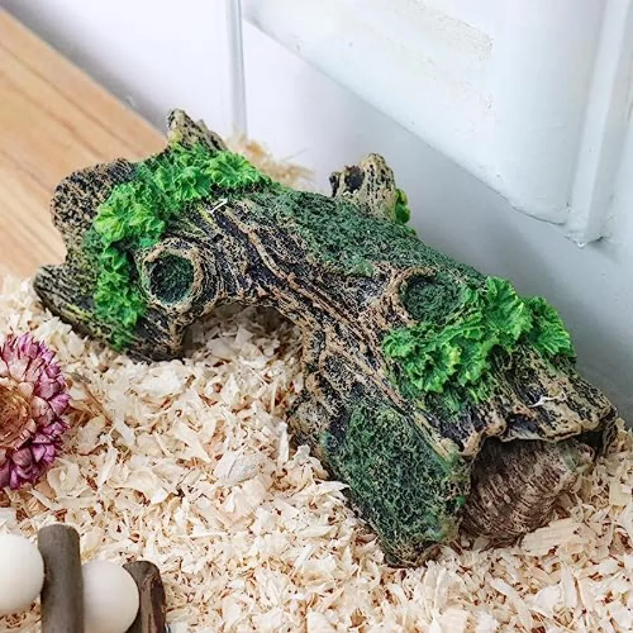 الناسك كراب تسلق لعبة حوض السمك بيتا الأسماك مخبأ الكهوف الراتنج جوفاء شجرة جذع Orment خزان أو حوض السمك الزينة تسلق