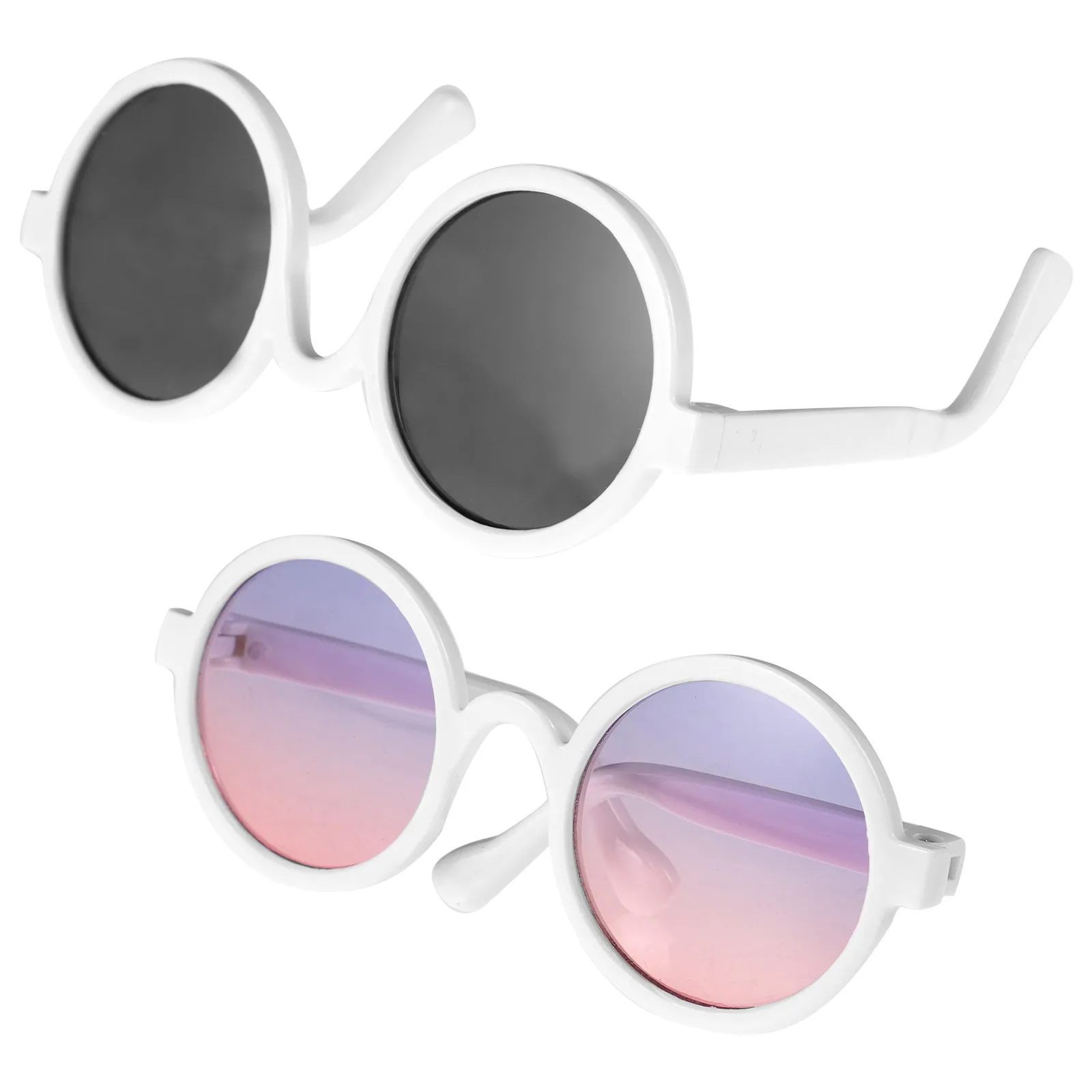 

2pcs Pet Dog Daily Wearing Photo Pet Decors Show Decorative Cat Glasses Black Dog Glasses Gradient Durable Compact