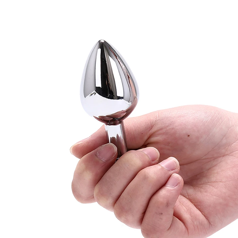 Juguetes anales de cristal de acero inoxidable para mujeres, tapón Anal de acero inoxidable de tamaño pequeño, productos sexuales para adultos