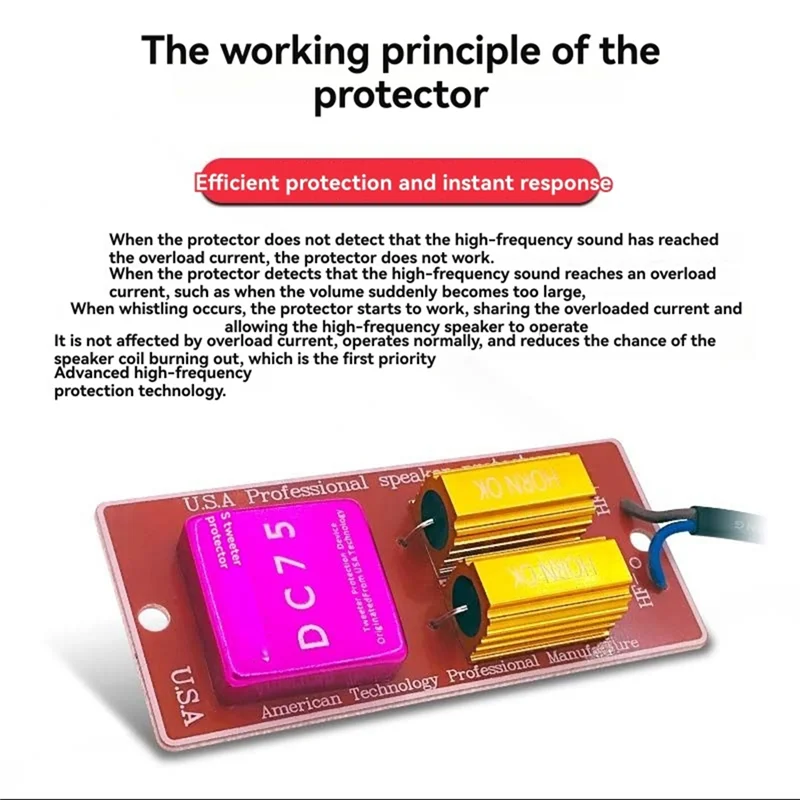 B04C-Anti-Burn High Frequency Speaker Protection Board Professional Bass Protector Crossover Tweeter Protection Board