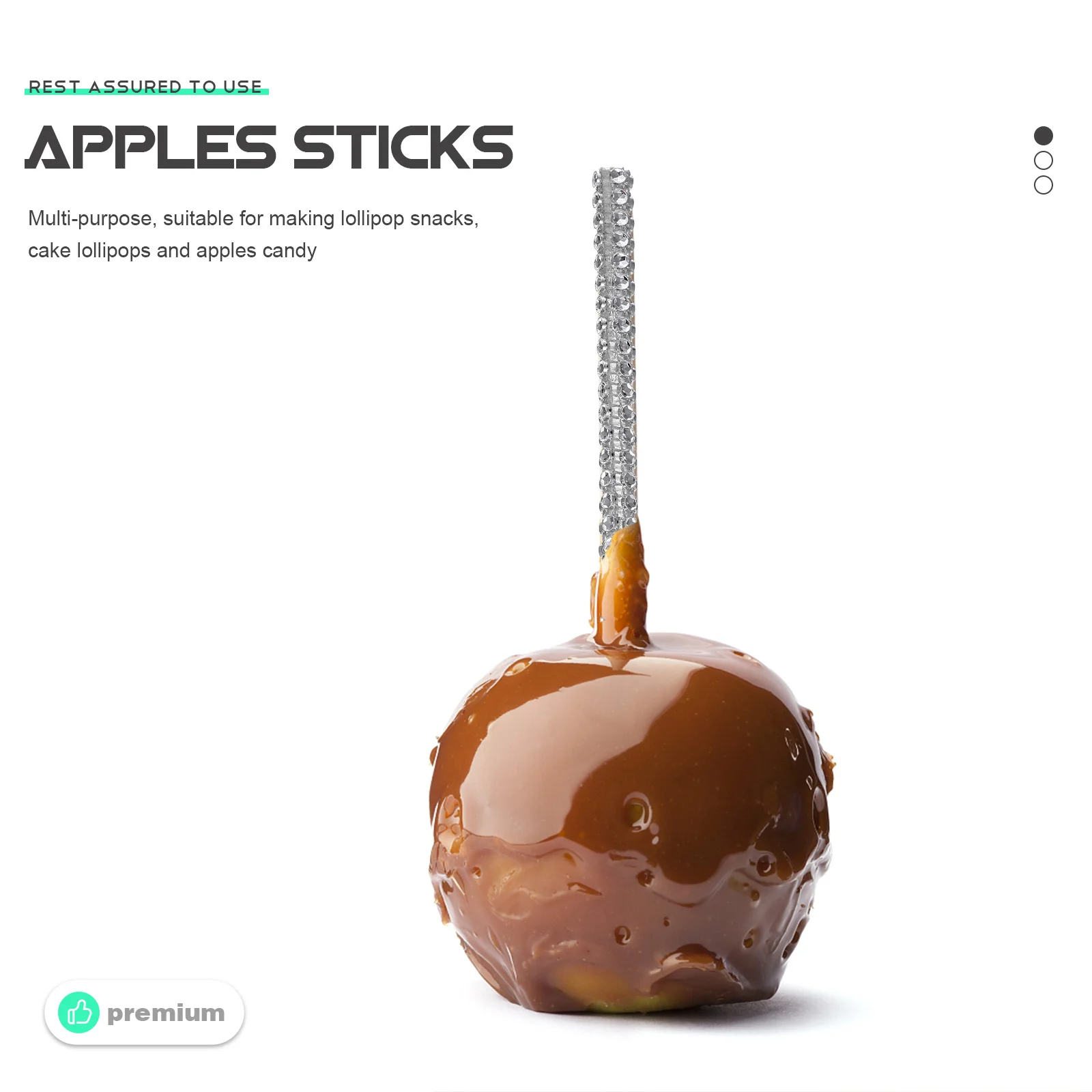 

10Pcs Cake Lollipop Sticks Decorative Candy Sticks for Party Fruit Apples Chocolate DIY Dessert Display Picks Xmas Decorations